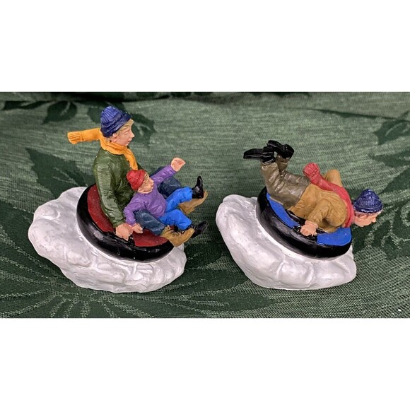 Lemax Christmas Village Tubing Fun 22575 & Tubing with Dad 22575 Figurine - Picture 2 of 6